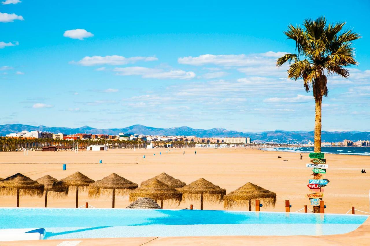 Apartment On The Beach,Pool,Wifi,Garage,Valencia Bagian luar foto